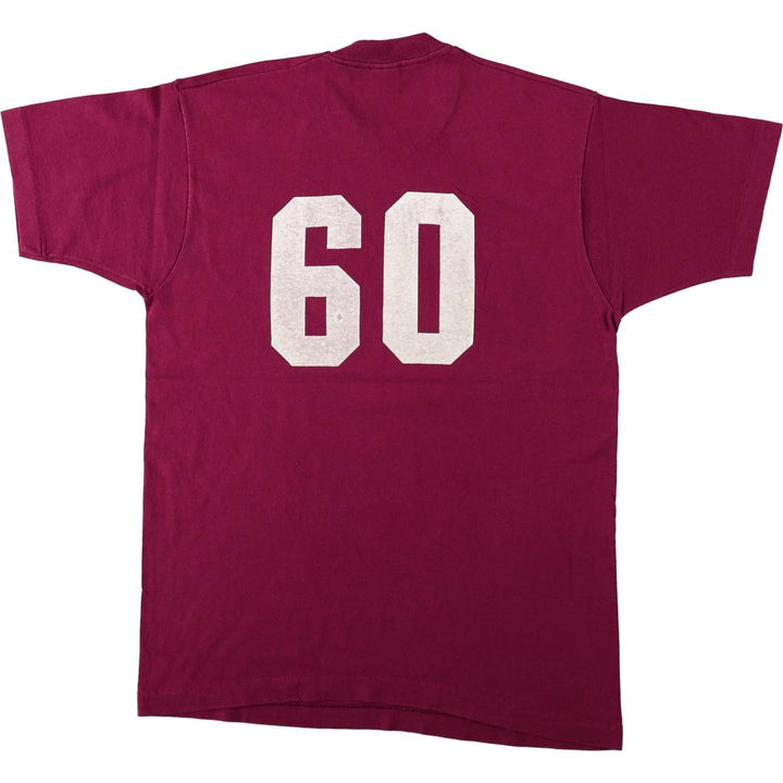 90'S Fruit of the Loom Nicky's Bar advertising T-shirt, Made in USA, Men's size L equivalent, Vintage cotton burgundy type Vintage Second Hand