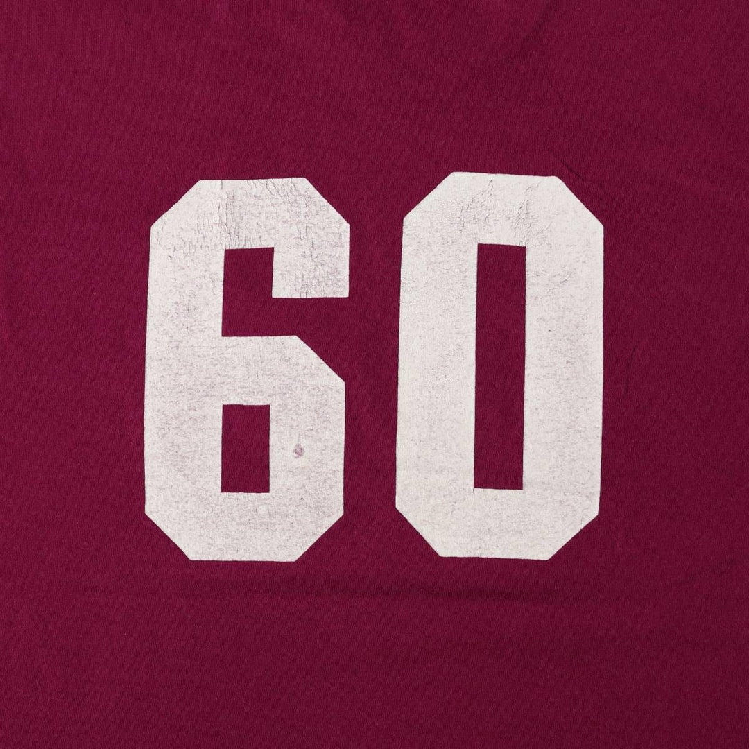 90'S Fruit of the Loom Nicky's Bar advertising T-shirt, Made in USA, Men's size L equivalent, Vintage cotton burgundy type Vintage Second Hand