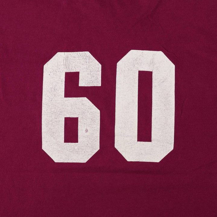 90'S Fruit of the Loom Nicky's Bar advertising T-shirt, Made in USA, Men's size L equivalent, Vintage cotton burgundy type Vintage Second Hand
