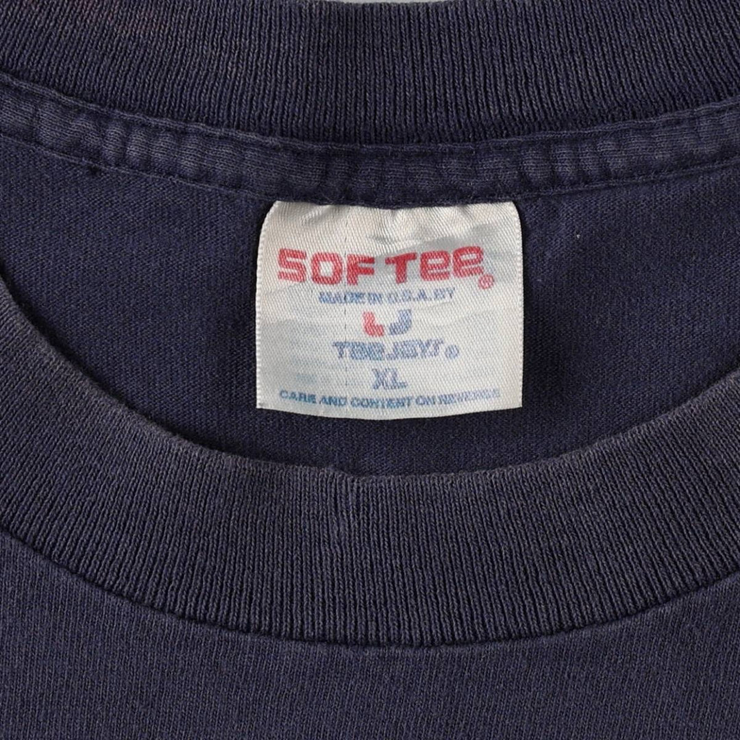 90'S Tee Jays SOF TEE Mr. Bubble Advertising T-Shirt Made in USA Men's XL equivalent Vintage cotton navy blue type Vintage Second Hand