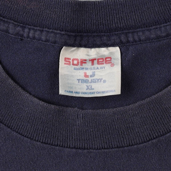 90'S Tee Jays SOF TEE Mr. Bubble Advertising T-Shirt Made in USA Men's XL equivalent Vintage cotton navy blue type Vintage Second Hand
