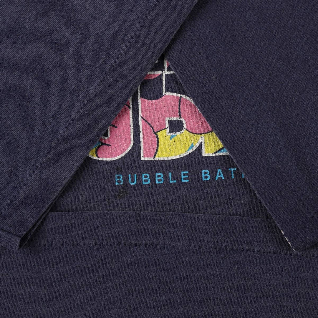 90'S Tee Jays SOF TEE Mr. Bubble Advertising T-Shirt Made in USA Men's XL equivalent Vintage cotton navy blue type Vintage Second Hand