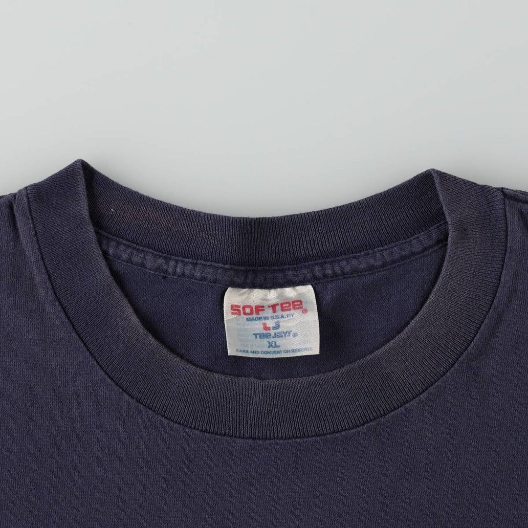 90'S Tee Jays SOF TEE Mr. Bubble Advertising T-Shirt Made in USA Men's XL equivalent Vintage cotton navy blue type Vintage Second Hand