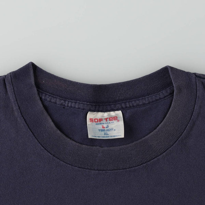 90'S Tee Jays SOF TEE Mr. Bubble Advertising T-Shirt Made in USA Men's XL equivalent Vintage cotton navy blue type Vintage Second Hand