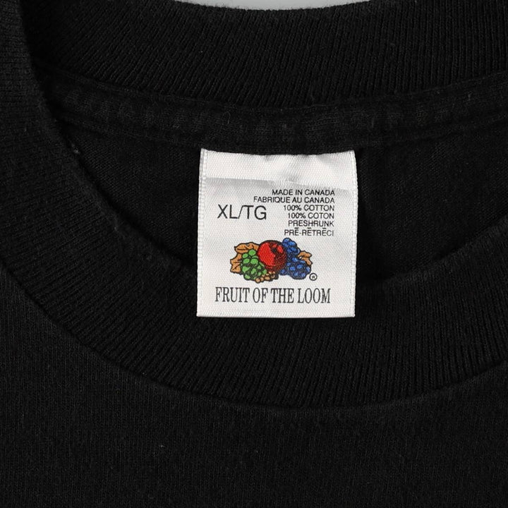 90'S Fruit of the Loom MAUDITE Advertising T-Shirt, Made in Canada, Men's XL equivalent, Vintage cotton black type Vintage Second Hand