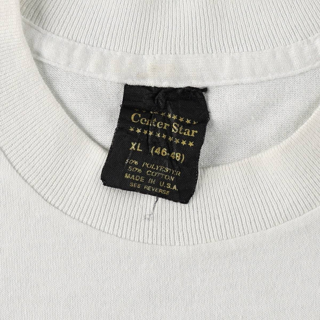 80s-90'S Center Star AMPROBE Advertising T-Shirt, Made in USA, Men's XL equivalent, Vintage polyester white type Vintage Second Hand