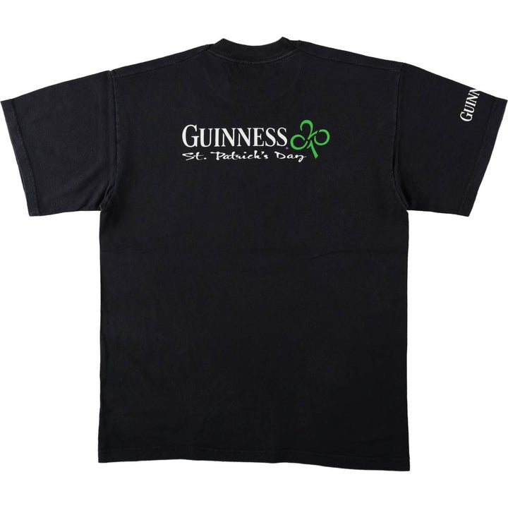 90s-00'S Fruit of the Loom Screen Stars GUNNESS advertising T-shirt, men's size L (approx.) cotton black type Vintage Second Hand
