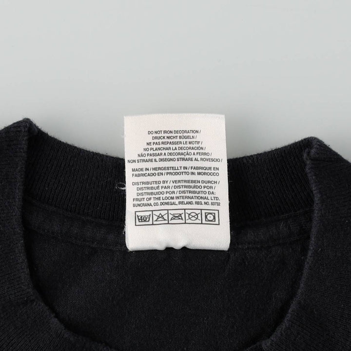 90s-00'S Fruit of the Loom Screen Stars GUNNESS advertising T-shirt, men's size L (approx.) cotton black type Vintage Second Hand