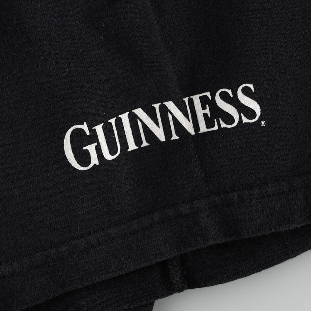 90s-00'S Fruit of the Loom Screen Stars GUNNESS advertising T-shirt, men's size L (approx.) cotton black type Vintage Second Hand