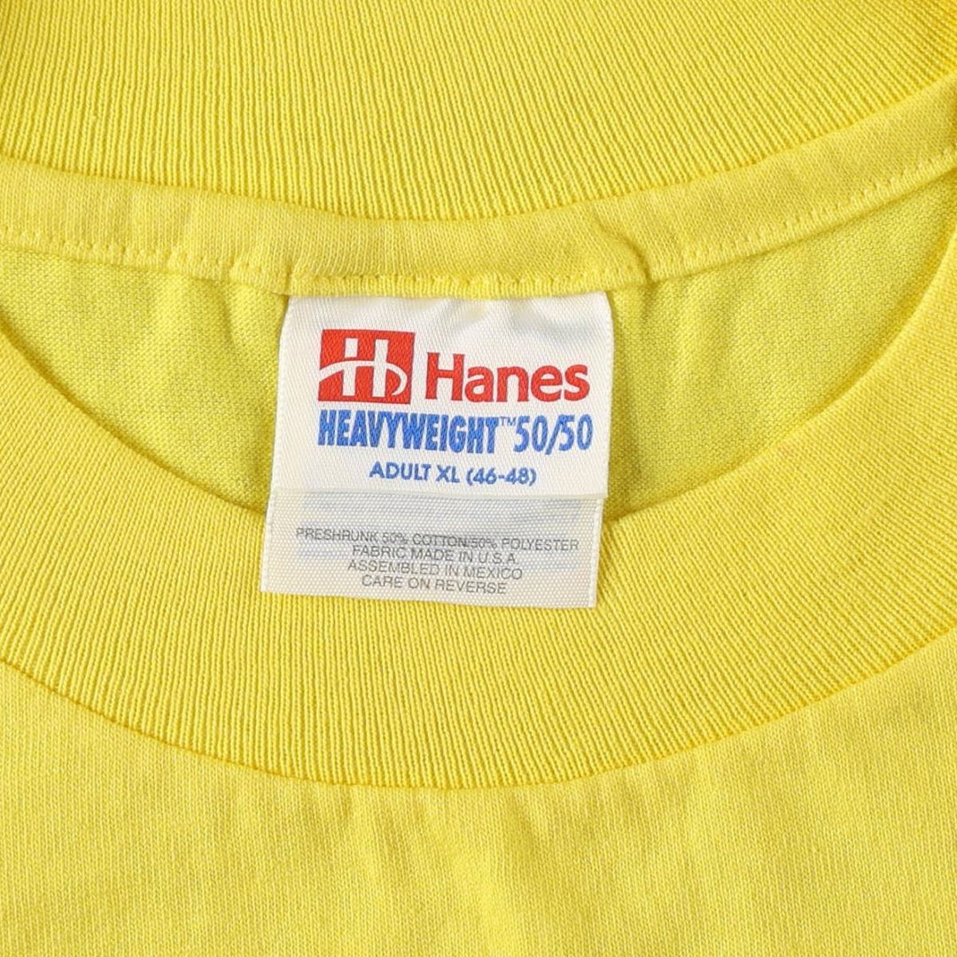 90's Hanes Heavyweight 50 cotton yellow type Vintage Second Hand