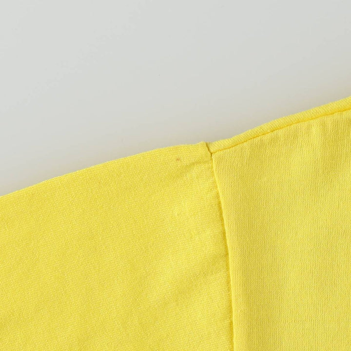 90's Hanes Heavyweight 50 cotton yellow type Vintage Second Hand