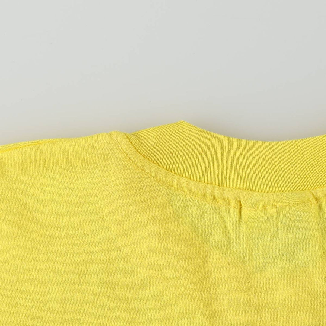 90's Hanes Heavyweight 50 cotton yellow type Vintage Second Hand
