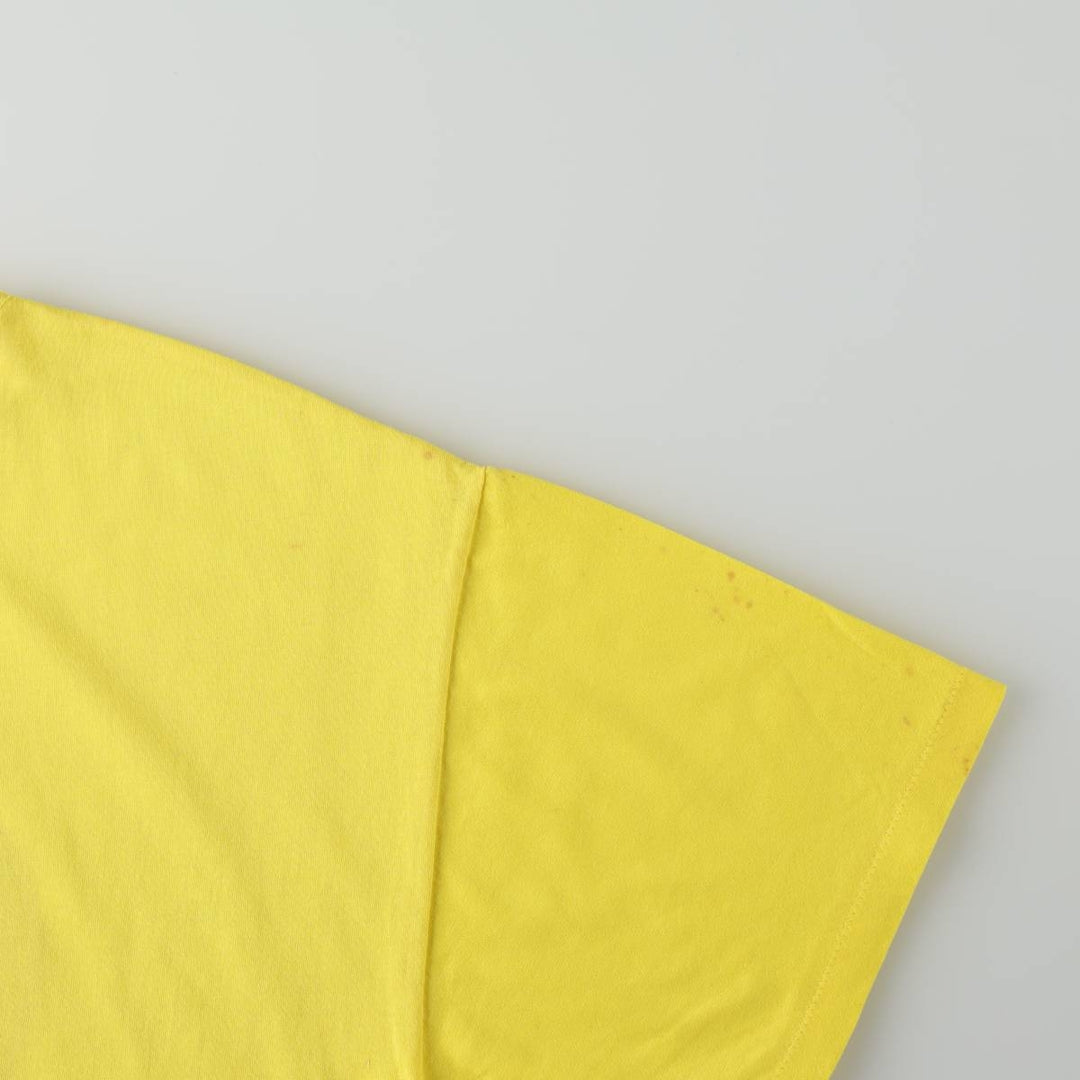 90's Hanes Heavyweight 50 cotton yellow type Vintage Second Hand