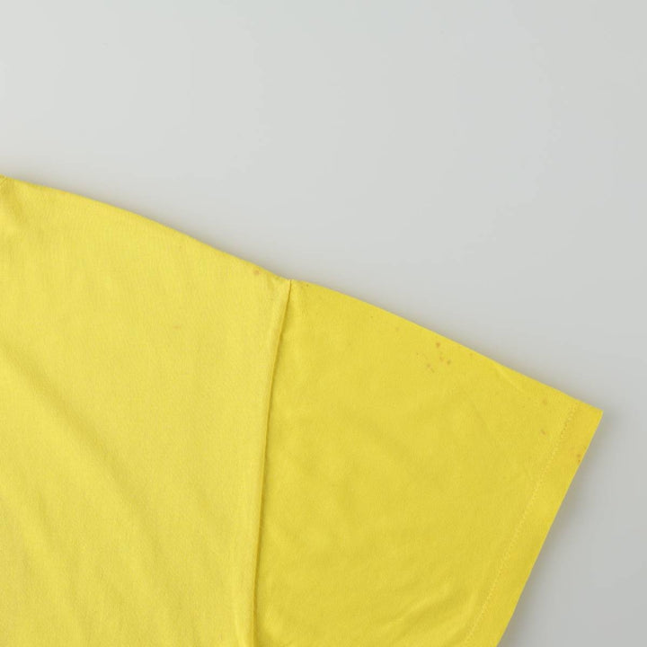 90's Hanes Heavyweight 50 cotton yellow type Vintage Second Hand