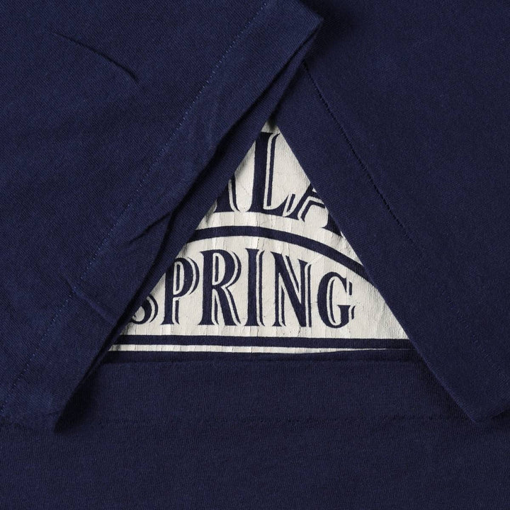 ~90'S HIGHLAND SPRING Advertising T-shirt, Men's Size M (approx.), Vintage unclear Navy blue Vintage Second Hand