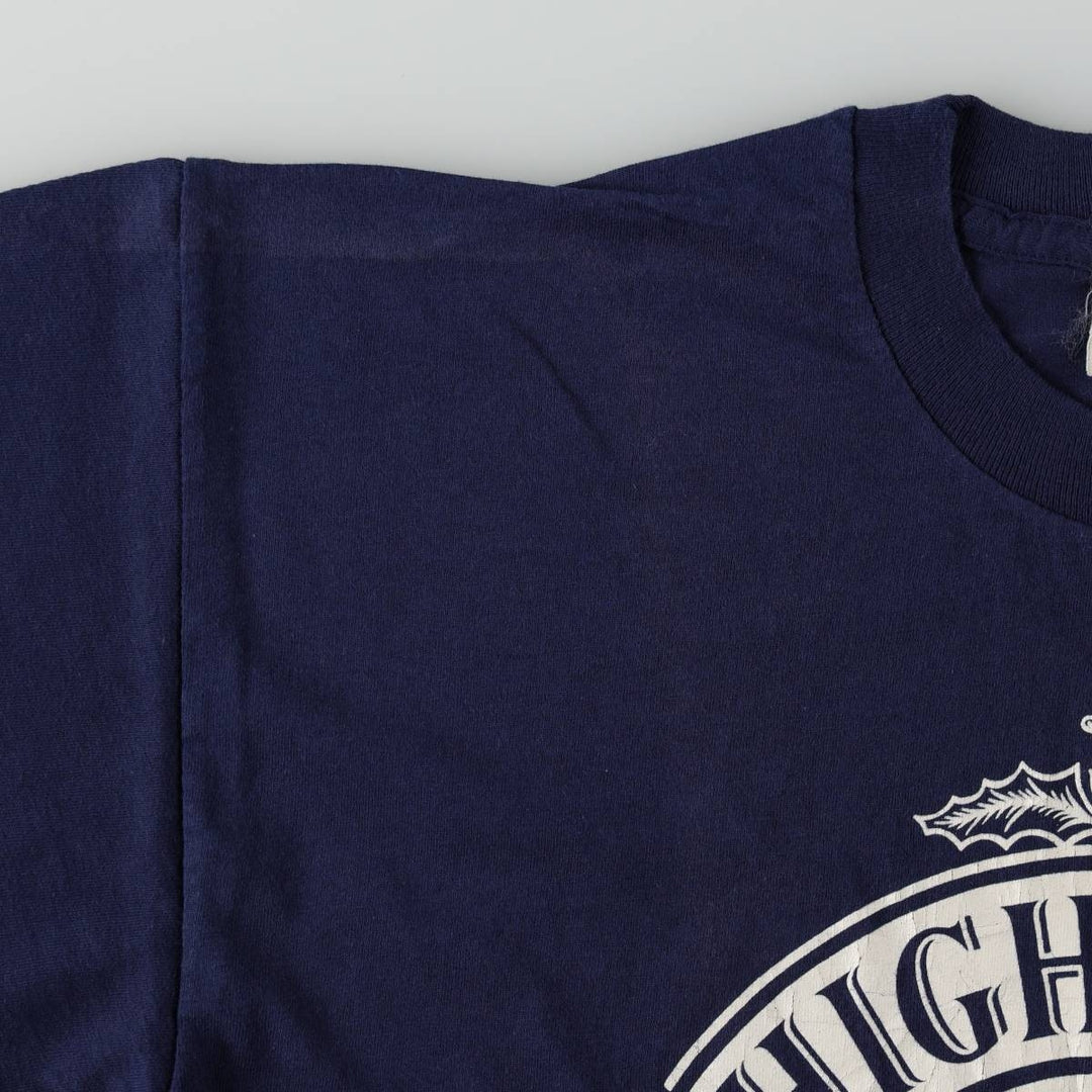 ~90'S HIGHLAND SPRING Advertising T-shirt, Men's Size M (approx.), Vintage unclear Navy blue Vintage Second Hand