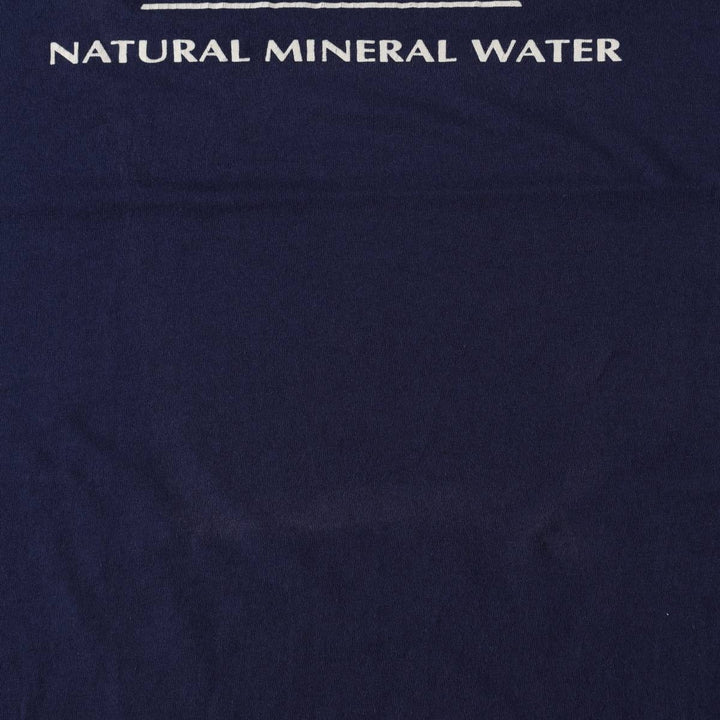 ~90'S HIGHLAND SPRING Advertising T-shirt, Men's Size M (approx.), Vintage unclear Navy blue Vintage Second Hand