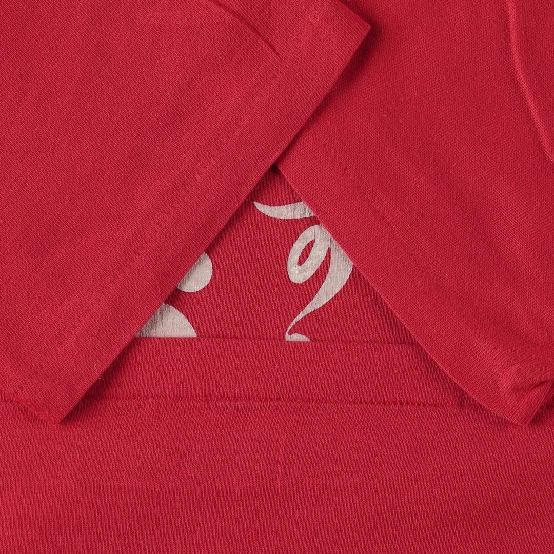 80s-90'S ONEITA Hiragana Advertising T-Shirt, Made in USA, Men's Size M (Equivalent), Vintage polyester red type Vintage Second Hand
