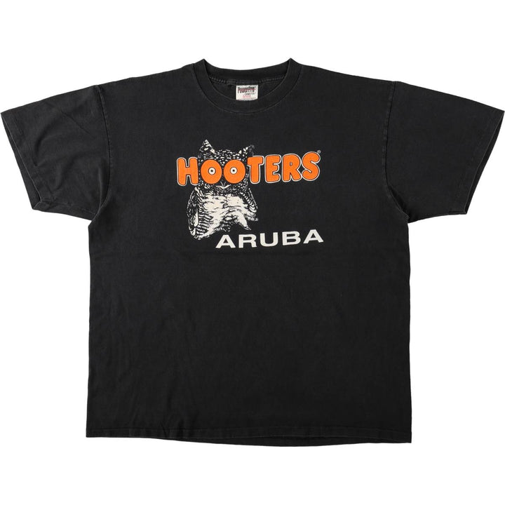 90'S ONEITA PowerPro HOOTERS Advertising T-Shirt, Men's XL equivalent, Vintage cotton black type Vintage Second Hand
