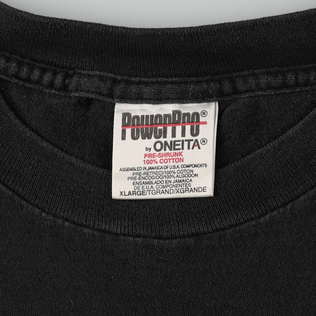 90'S ONEITA PowerPro HOOTERS Advertising T-Shirt, Men's XL equivalent, Vintage cotton black type Vintage Second Hand
