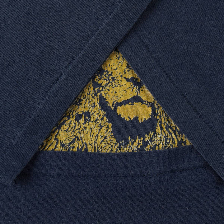 90'S GOLDEN LION PUB AND BREWERY Lion Pattern Advertising T-Shirt, Men's Size L (approx.), Vintage unclear navy blue type Vintage Second Hand
