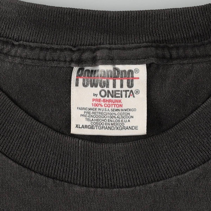 90'S ONEITA PowerPro HOOTERS Advertising T-Shirt, Men's XL equivalent, Vintage cotton black type Vintage Second Hand