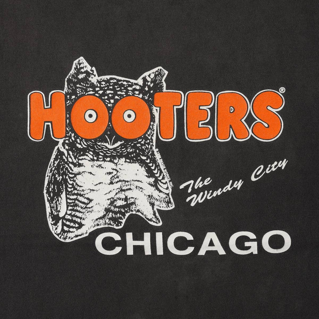 90'S ONEITA PowerPro HOOTERS Advertising T-Shirt, Men's XL equivalent, Vintage cotton black type Vintage Second Hand