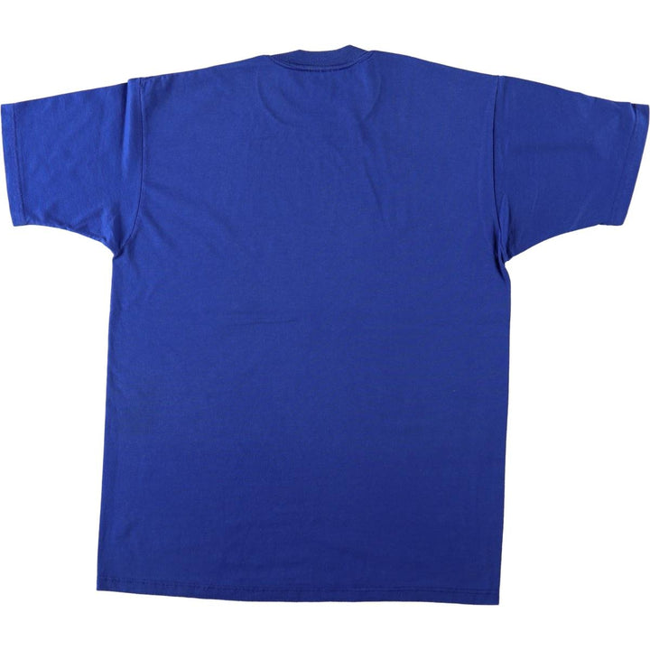 Vintage 80s-90'S Jerzees printed T-shirt, Made in USA, Men's Size L cotton blue type Vintage Second Hand