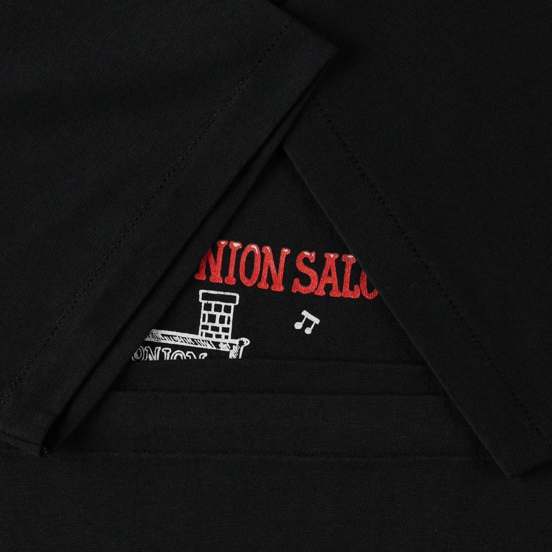 90'S Hanes HEAVYWEIGHT 50 cotton black type Vintage Second Hand