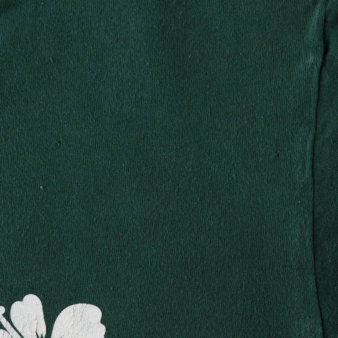 90'S ONEITA Trader Joe's Hibiscus Pattern Advertising T-Shirt, Made in USA, Men's Size M (Equivalent), Vintage cotton Green type dark green Vintage Second Hand
