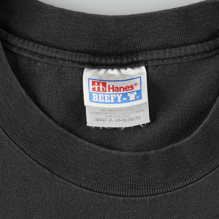 90s-00'S Hanes BEEFY-T Milwaukee Tool advertising T-shirt, men's size XL (approx.) cotton black type Vintage Second Hand