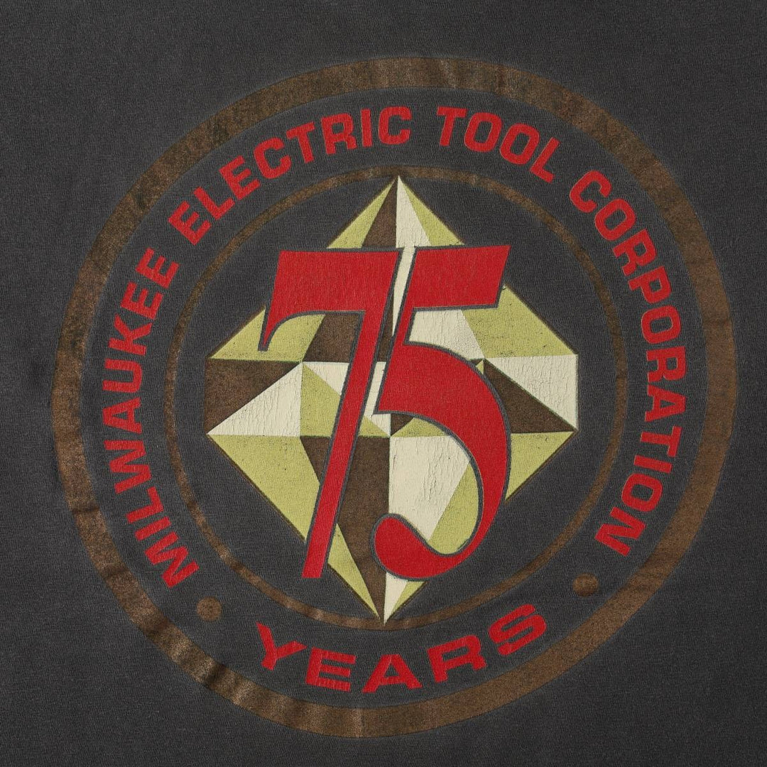 90s-00'S Hanes BEEFY-T Milwaukee Tool advertising T-shirt, men's size XL (approx.) cotton black type Vintage Second Hand