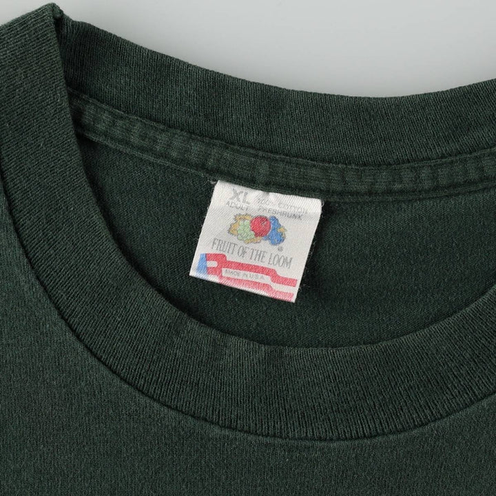 90'S Fruit of the Loom BARLEY'S BREWING COMPANY Advertising T-Shirt, Made in USA, Men's XL equivalent, Vintage cotton Green type dark green Vintage Second Hand