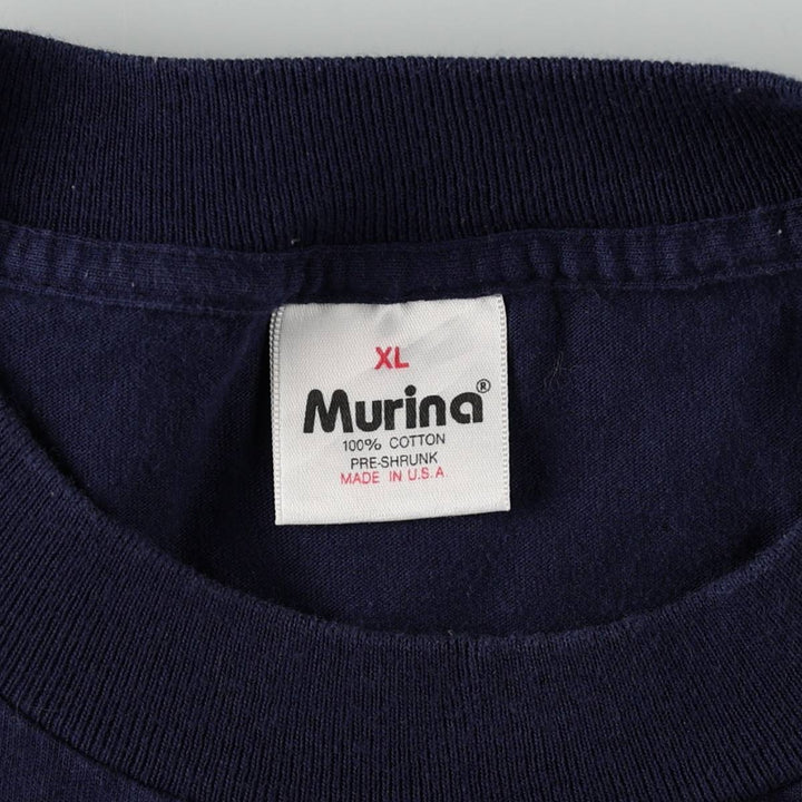 90'S Murina Chevy Corvette Advertising T-Shirt, Made in USA, Men's XL equivalent, Vintage cotton Navy blue Vintage Second Hand