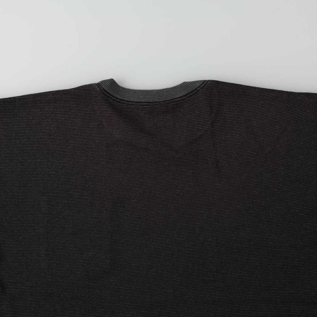 ~90'S Marlboro striped pattern advertising T-shirt, men's size XL equivalent, vintage. unclear Charcoal Vintage Second Hand