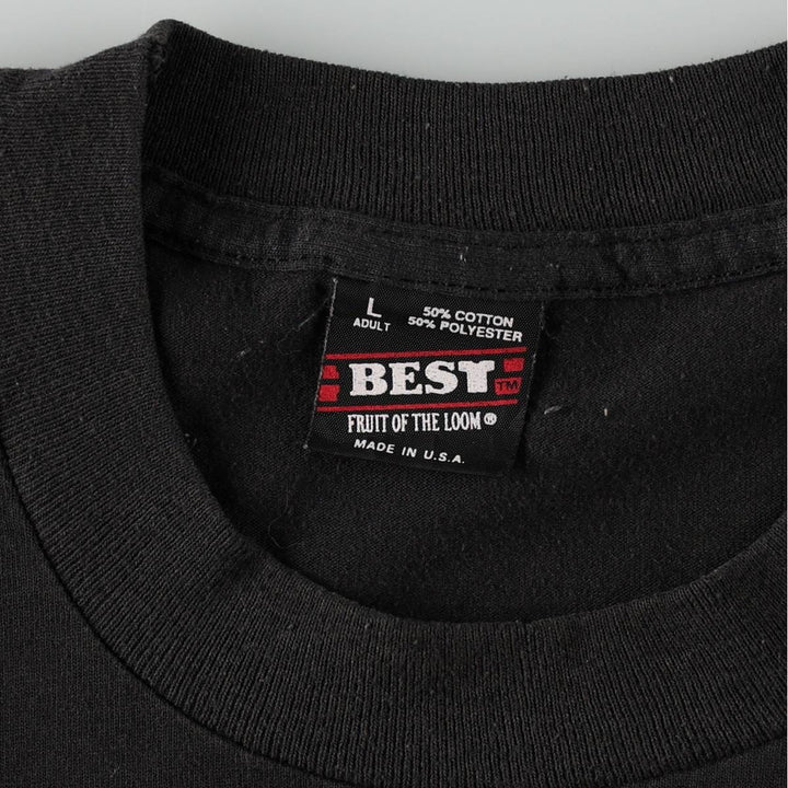 90'S Fruit of the Loom Star Trek: The Next Generation parody movie t-shirt, made in USA, men's size L equivalent. cotton black type Vintage Second Hand