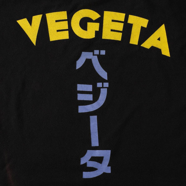 DRAGONBALL Z Vegeta Anime Character Print T-Shirt (Men's Size L) cotton black type Vintage Second Hand