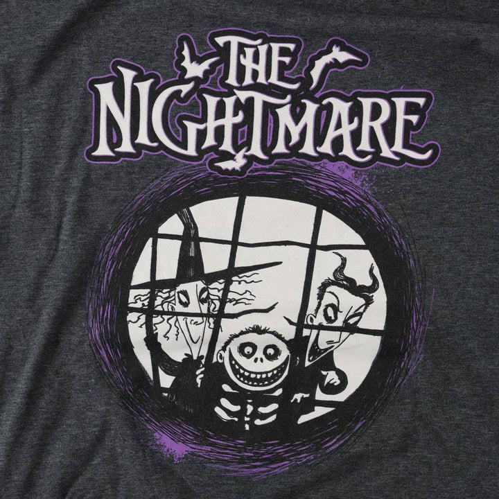 THE NIGHTMARE BEFORE CHRISTMAS Character Print T-Shirt (Men's XL equivalent) cotton Charcoal Vintage Second Hand