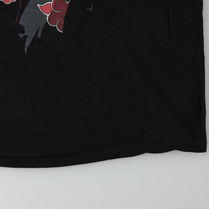 NARUTO SHIPPUDEN Naruto Shippuden Uchiha Itachi Anime Character Print T-Shirt Men's XL cotton black type Vintage Second Hand