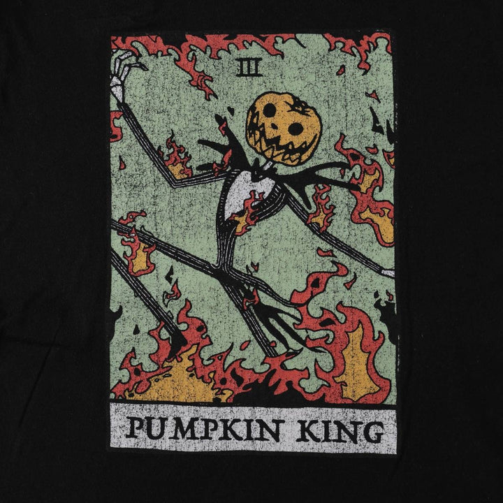 THE NIGHTMARE BEFORE CHRISTMAS Character Print T-Shirt (Men's Size M) cotton black type Vintage Second Hand