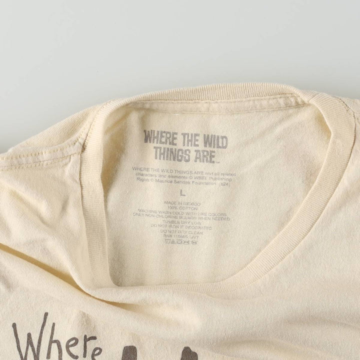 Where the Wild Things Are Character Print T-Shirt (Men's Size L) cotton unbleached Vintage Second Hand