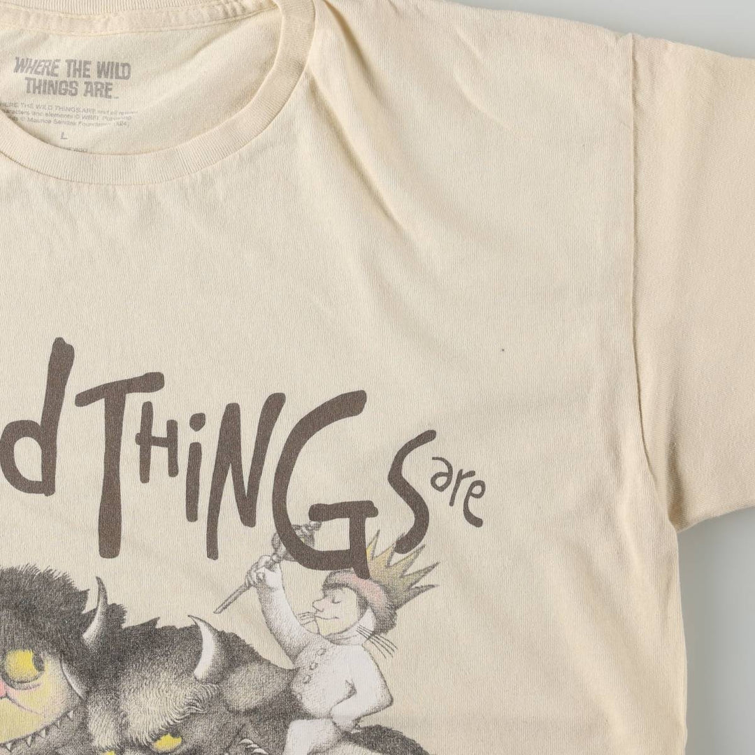 Where the Wild Things Are Character Print T-Shirt (Men's Size L) cotton unbleached Vintage Second Hand