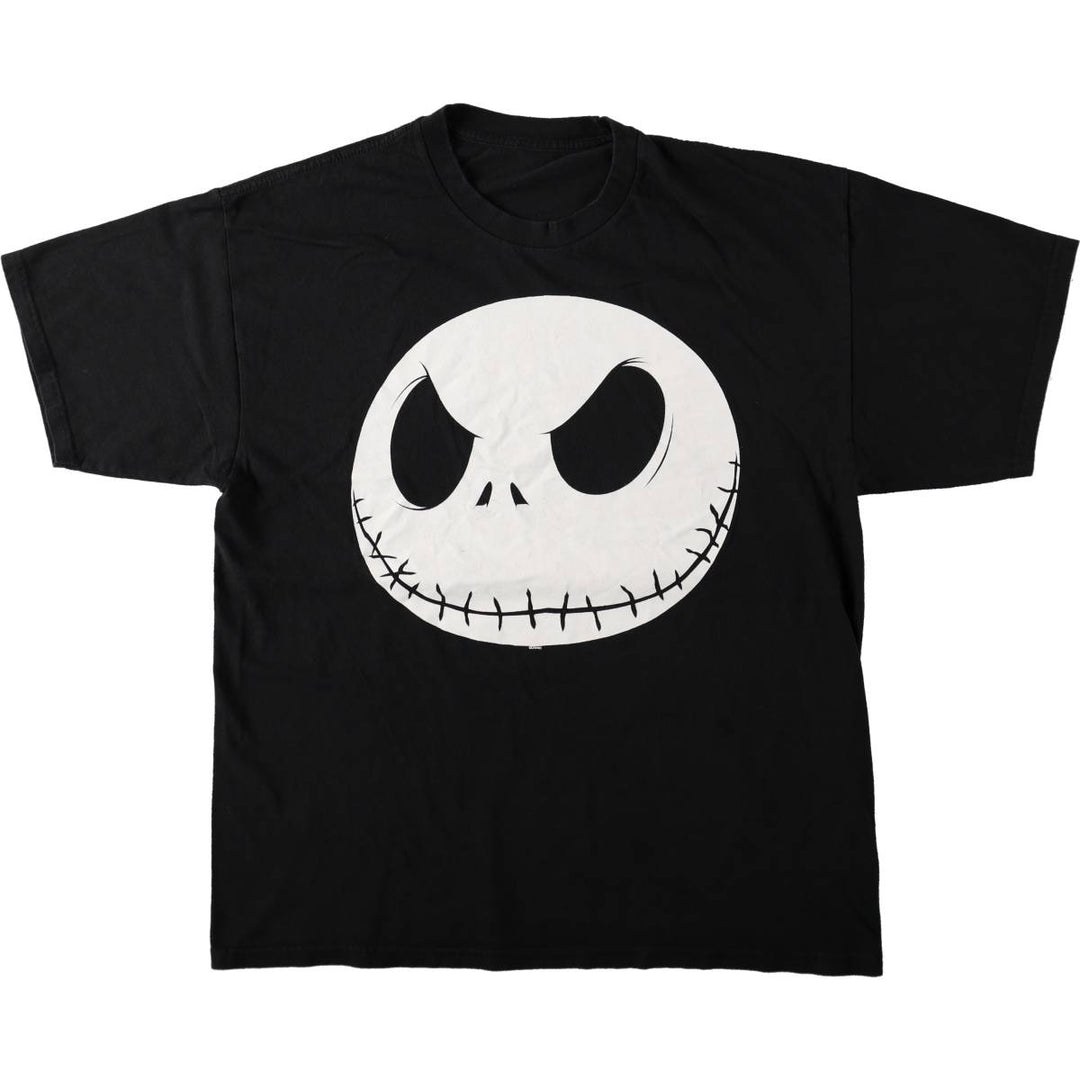 The Nightmare Before Christmas Character Print T-Shirt (Men's Size L) unclear black type Vintage Second Hand