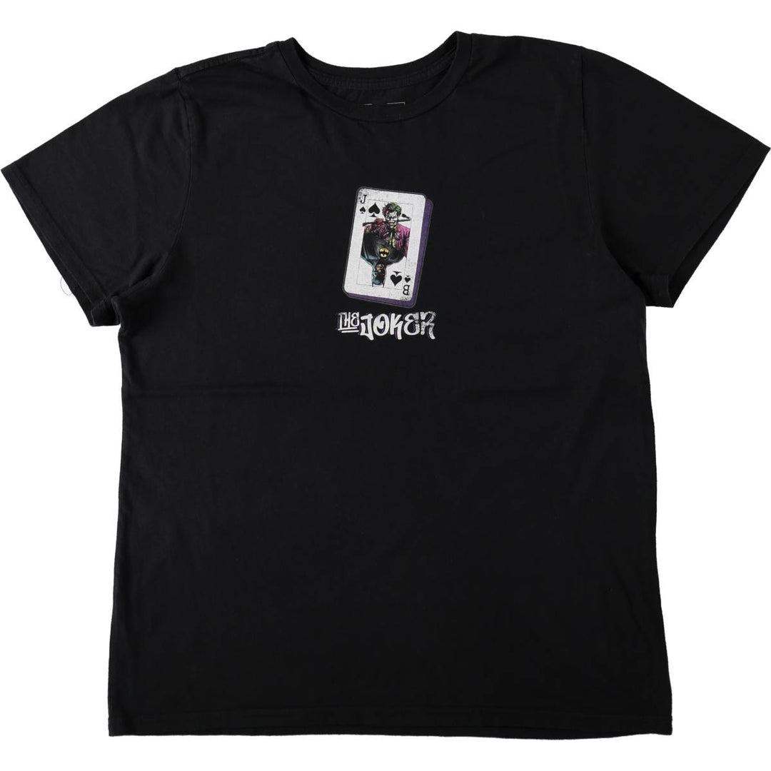 BATMAN Joker Character Print T-Shirt (Men's XL equivalent) cotton black type Vintage Second Hand