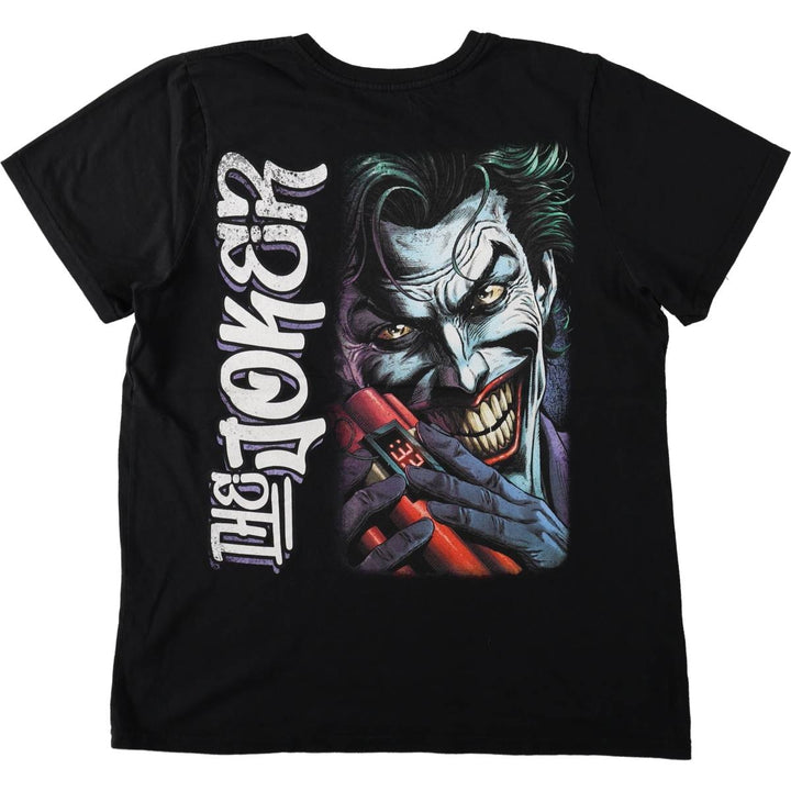 BATMAN Joker Character Print T-Shirt (Men's XL equivalent) cotton black type Vintage Second Hand