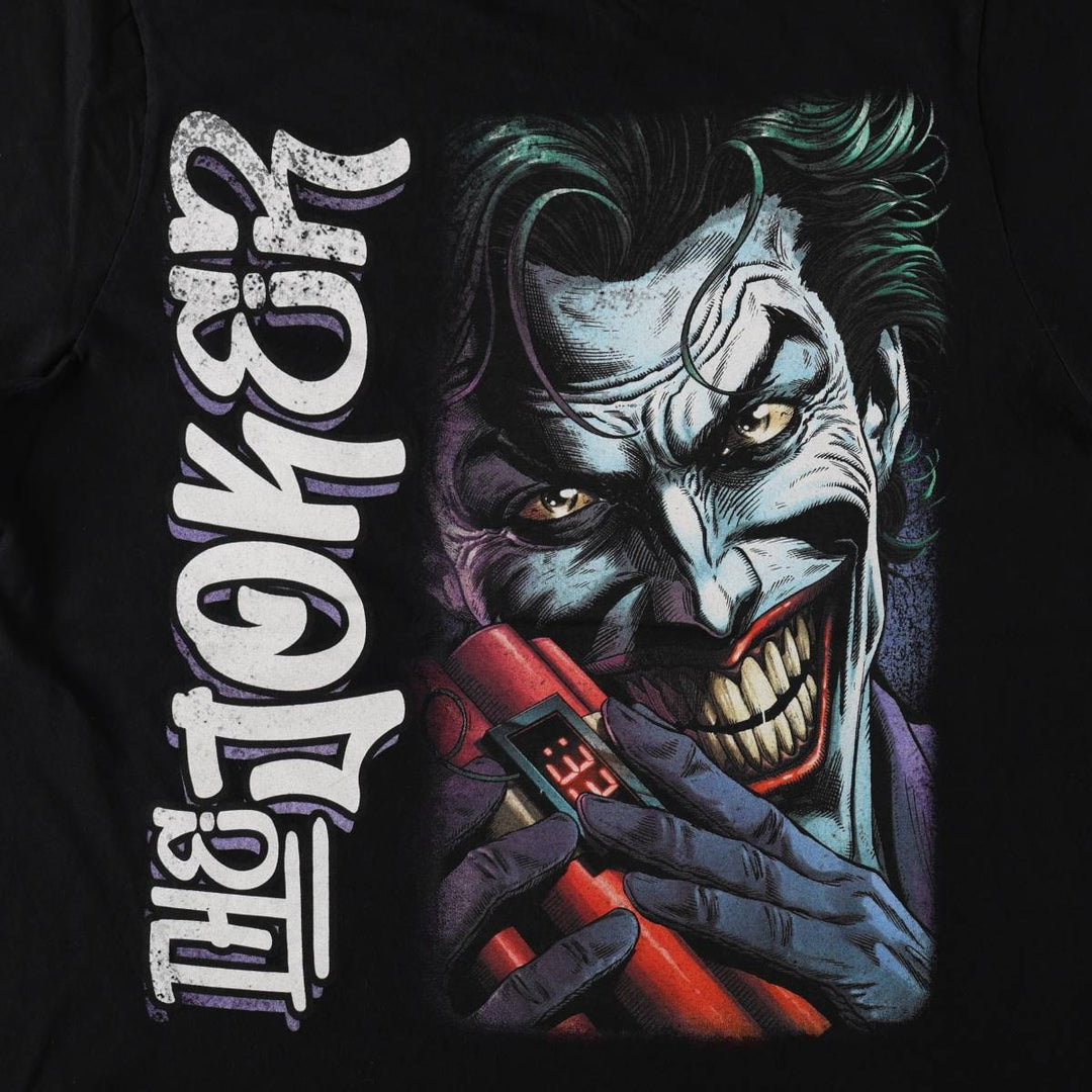 BATMAN Joker Character Print T-Shirt (Men's XL equivalent) cotton black type Vintage Second Hand