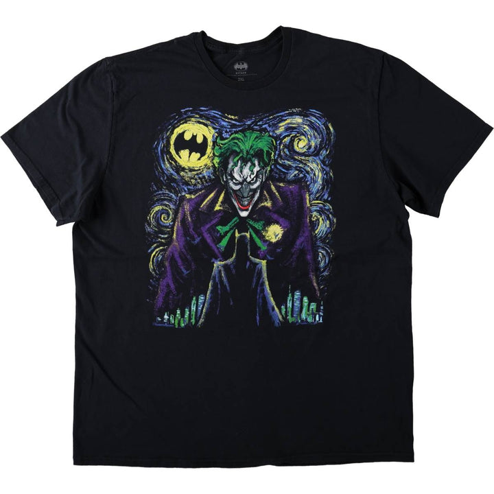 BATMAN Joker Parody Character Print T-Shirt (Men's XXL equivalent) cotton black type Vintage Second Hand
