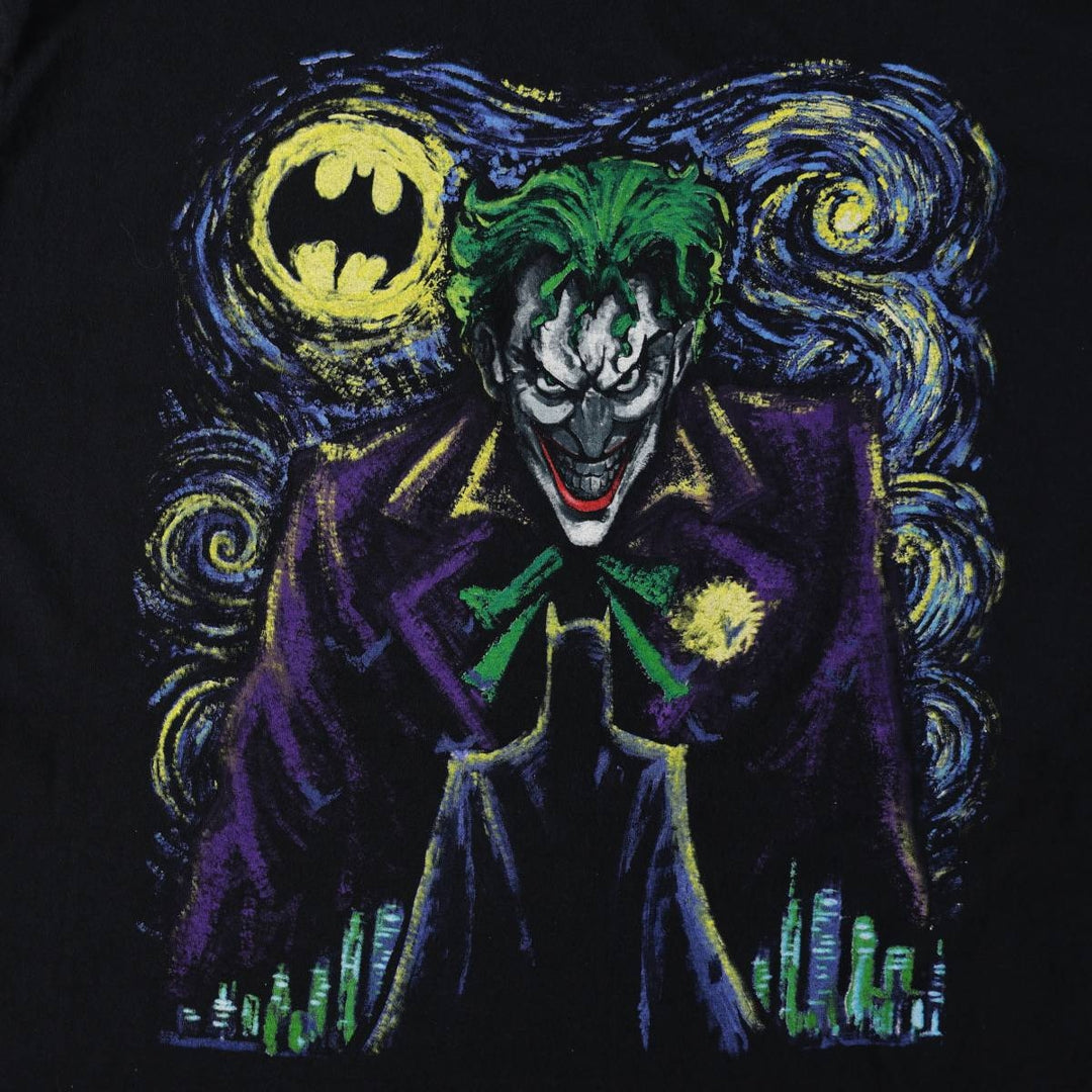 BATMAN Joker Parody Character Print T-Shirt (Men's XXL equivalent) cotton black type Vintage Second Hand