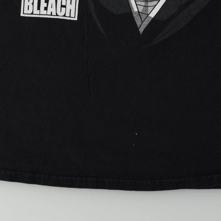 BLEACH Ichigo Kurosaki Anime Character Print T-Shirt Men's L size unclear black type Vintage Second Hand