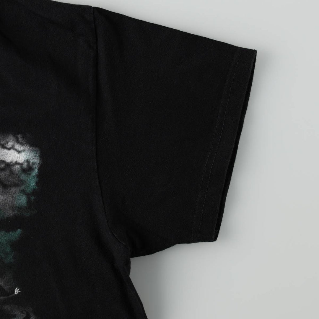THE NIGHTMARE BEFORE CHRISTMAS Character Print T-Shirt (Men's Size M) cotton black type Vintage Second Hand